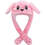 YEKEYI LED Rabbit Hat Ear Moving Jumping Hat Funny Bunny Plush Hat Cap Cosplay Christmas Party Holiday Hat