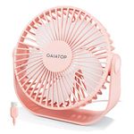 Gaiatop Usb Desk Fan, 3 Speeds Portable Small Fan With Strong Airflow, 5.5 Inch Quiet Table Fan, 90° Rotate Personal Cooling Fan For Bedroom Home Office Desktop Travel (Pink)