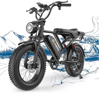 Qlaway Fat Tire Electric Dirt Bike 750w for Adults 20" Full Suspension Electric Motorcycle Ebikes 48V 15.6AH Removable Battery,31MPH Top Speed,40-70 Miles Range,2 Seater,LED Headlights, Turn Signals