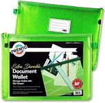 Premier Stationery Premier Depot A4 + Extra Strong Mesh Storage Folder - Grape Juice-P Green