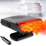 Fun Gift 12V Dual-Mode Car Heater & Defogger, Compact Design for Easy Cigarette Lighter Connection in Small Cars,150W Rapid Windshield Defroster & Cooler