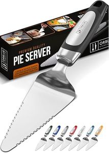 Orblue Pie Server, Essential Kitchen Tool, Serrated on Both Sides, Great for Right or Left Handed Chef, Stainless Steel Flatware, Cake Cutter