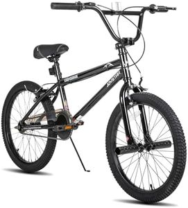 JOYSTAR Gemsbok 20 Inch Kids Bike Freestyle BMX Style for 7-12 Girls and Boys Bikes 20 in Wheels Children BMX Kids' Bicycles Dual Hand Brakes Steel Frame Black