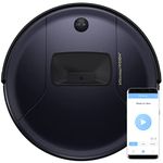 PetHair Vision Plus Robot Vacuum Cleaner with Wet/Dry Mop by bObsweep, Only 3" Tall, Supports 2.4GHz and 5GHz WiFi, Alexa/Google Compatible, Auto Recharging, for Carpet/Hardwood/Tile, in BlackBerry