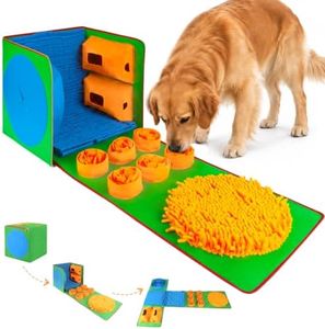 Vivifying Dog Snuffle Mat, 2-in-1 Treat Puzzle Cube Interactive Dog Toy, L