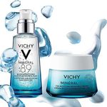 Vichy Minéral 89 Fragrance Free Booster or Cream Bundle, with Hyaluronic Acid, Hydrates & Strengthens Skin. Suitable for Sensitive Skin & on all Phototypes. Fragrance Free, Paraben Free & Alcohol-free