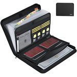 JUNDUN Accordion File Organizer -Fireproof Document Organizer with Zipper & Labels - 13 Pocket Expanding File Folder with Multi-Pockets Folder Organizer for Letter A4 Files | Receipt and More…