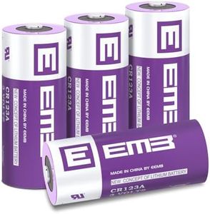 EEMB CR123A 3V Lithium Batteries 4 Pack 1700mAh 3 Volt 123 Battery with High Capacity for Flashlight Toys Alarm System Non-Rechargeable Battery