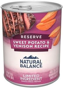 Natural Balance Limited Ingredient Adult Grain-Free Wet Canned Dog Food, Reserve Sweet Potato & Venison Recipe, 13 Ounce (Pack of 12)