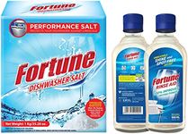 Fortune Dishwasher Rinse Aid 500 ml (Pack of 6 x 500 ml) & Dishwasher Salt - 1 Kg - Compatible with all Dishwasher Brands