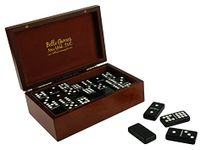 Bello Games New York, Inc. Bank Street Deluxe Double Nine Professional Black Jumbo Size Dominoes Set with Spinners