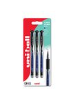 Uni-Ball UMN-153S Gel Impact Rollerball Pens. Premium Broad 1.0mm Ballpoint Tip for Super Smooth Handwriting, Journaling, School and Note Taking. Fade & Water Resistant Uni Super Ink. Pack of 3 Blue