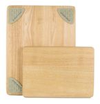 Architec Gripperwood Cutting Boards, Set of 2, Beechwood with Non-Slip Gripper Feet, 11 by 8-Inches and 14 by 11-inches