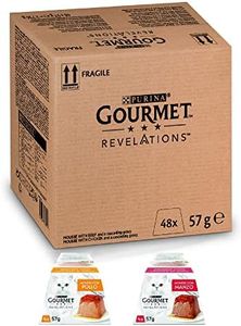 Purina Gourmet Revelations Cibo Umido per Gatti in Mousse, con Pollo e Manzo, 48 Confezioni da 57g