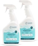 Clean Republic Multi-Purpose Disinfectant - ALL NATURAL Disinfectant Spray - Safe for People, Pets & Plants - Bleach Free and Fragrance Free, Freshens Air & Removes Odors, 32oz - 2 Pack