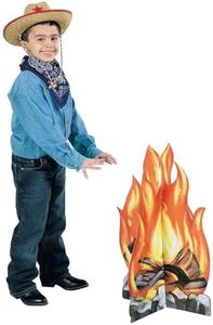 Fun Express Cardboard Campfire Stand up - Faux Camp fire Decoration for Kids - VBS 2026 Vacation Bible School Supplies/Decor