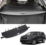 Vesul Black Updated Tonneau Cover Retractable Rear Trunk Cargo Luggage Security Shade Fits on Kia Sorento 2016 2017 2018 2019 2020(with Extra Canvas Cover)