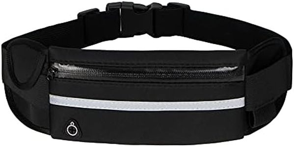 Running Belt [Waist] [Pack]s,[Workout] Fanny [Pack],Ultra Light Bounce Free [Waist] Pouch Fitness Belt Sport for Women Men,Adjustable Waistband Bag for All Kinds of Phone (Black), Black, Large