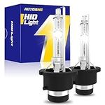 AUTOONE D2S Xenon HID Headlight Bulb, 6000K 35W High Low Beam Replacement Bulb, 66040 66240 85122 Conversion Kit, Super Bright D1S HID Bulbs Direct Replacement, Pack of 2