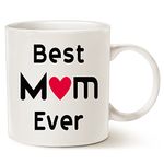 This Mother's Day Gifts Best Mum Coffee Mug, Best Mum Ever Unique Christmas or Birthday Gifts Idea for Mum Mother Mama Mommy Porcelain Cup White, 11 Oz