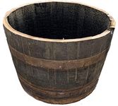 Large Recycled Solid Oak Whisky barrel Cask Rustic Planter for Garden