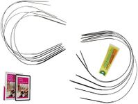 KnitPal 24-in(60cm) Metal Circular Knitting Needles Set Two Circular Method - 12 Pcs, 6 US Sizes: 0/2mm,1/2.25mm,1.5/2.5mm,2/2.75mm,3/3.25mm,4/3.5mm - Free Patterns & eBook for Knitters