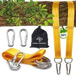 Tree Swing Straps Hanging Kits -Two 10FT Heavy Duty Hammock Tree Straps Swing Hanger Ropes Adjustable Holds 2200lbs with 2 Carbiners for Outdoor Tree Swing Accessories Set