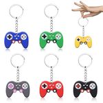 TuseRxln Kids Video Gaming Handle Keyring, 6PCS Game Party Bag Fillers Fun Video Gaming Keychains Retro Handle Portable for Game Party Birthday Gift Boys Girls.