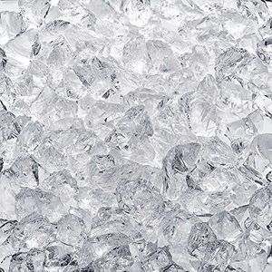 Celestial Fire Glass - Crushed, Clear (1/2" to 3/4") | 10 Pound Jar