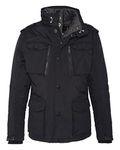 Schott NYC Men's Field Coat, Black, Large