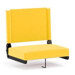 Flash Furniture XU-STA-YL-GG: Grandstand Comfort-500 Lb. Rated Stadium Chair W/Handle & Ultra-Padded Seat, Yellow, 1 Pack