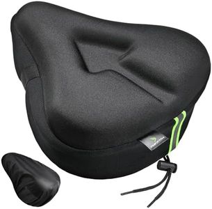 WOTOW Bike Seat Cushion, Soft Bike Seat Cover for Men Women, Padded with Gel and Memory Foam, Wide Comfortable Exercise Bike Seat Cushion Cover for Peloton, Stationary, Mountain and Cruiser Bikes