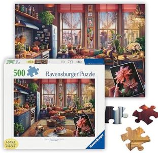 Ravensburger Cozy Boho Studio Puzzle - Large Format 500 Piece Jigsaw | Vibrant, Glare-Free Imagery | Perfect Interlocking Fit | Ideal for Adults