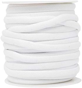 Mandala Crafts White Polyester Cotton Welting Cord for Upholstery Welt Cord Piping Rope Filler Sewing - 20 YDs ¼ Inch Cotton Piping Cord Welt Cording for Drapery Pillow Trimming