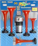 Wolo Model 425 Plastic Five Trumpet Musical Air Horn Kit, Plays La Cucaraha Song - 12 Volt