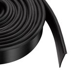 Shower Door Bottom Seal Strip Replacement Shower Bottom Waterproof Door Rubber Sweep Trim Black Seal for Home Bathroom Shower, 108 Inch