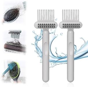 2 in 1 Hair Brush Cleaning Tool, 2025 New Comb Cleaning Brush, Portable Brush Cleaner for Travel, Hairbrush Cleaning Tool for Hair Salons (Gray*2)