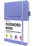 TUPARU Password Book with Alphabetical Tabs – Hardcover Internet Address & Password Organizer – Password Keeper Notebook for Computer & Website – 5.2 x 7.6 (Lavender)