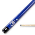 Jonny 8 Ball SCORPION 2pc Centre Joint Ash Snooker Pool Cue 57 Inch with 9mm Tip (Blue)