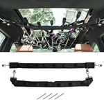 Dr.Fish Car Fishing Rod Holder, 7 Rod Fishing Pole Rack 30-60 Inch Adjustable Heavy Duty Nylon Roof Rack Buckle Strap Belt Carrier for Off-Road Vehicles, Pick Up, Full Size SUV