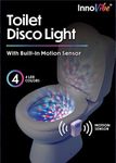 InnoVibe Toilet Disco Light, Motion Activated,Turn Your Late Night-Light Bathroom into an Awesome Experience, 4 Light Modes, Fun Accessory, Great for Gifts