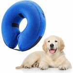 zukent Inflatable Pet Protection Cover Recovery Collar Pet Collar Cone Soft Adjustable Comfy Quick Release Dog Donut Collar Washable Protective Collar for Dogs Cats to Stop Licking Wounds（S）