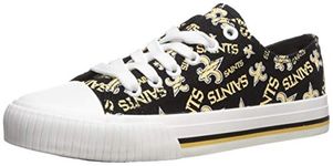 FOCO NFL New Orleans Saints Women's Low Top Repeat Print Canvas Footwear, Team Color, Large