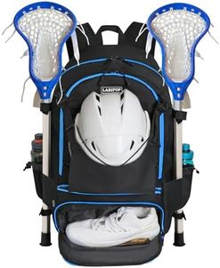 LARIPOP Turf Lacrosse Bag - Extra Large Hockey Backpack Bag for Lacrosse Equipment with Two Stick Holders and Compartment