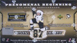 2005/2006 Upper Deck Sidney Crosby Phenomenal Beginnings Gold 21 Card Rookie Card Set w/Jumbo Card