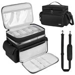 Large Sewing Supplies Organizer,Double-Layer Sewing Accessories Storage and Organizer Case Bag,Protable Travel Sewing Box Sewing Basket for Sewing Tools,Black