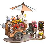 Rolife 3D Puzzles for Adults Wooden-Model Building Kit Flower Cart to Build-Crafts for Adults Collectibles Gifts for Boys Girls