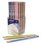 Eziglide Jumbo TriGrip Colouring Pencils, Box of 48 Triangular Pencils, Break resistant super bonded lead, 12 Assorted high pigment colours, Improves children's pencil grip, comfort and control