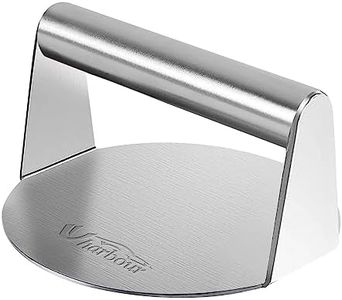 UHARBOUR Smash Burger Press, 14.4cm/5.6inch Stainless Steel Burger Smasher for BBQ, Grill, Steak, Bacon, Toast…
