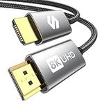 Silkland 8K HDMI 2.1 Cable 15FT, High Speed HDMI Cables 48Gbps for Monitor, 8K@60Hz, 4K@120Hz High Speed HDMI Cord for Gaming, ARC/eARC, HDR10, HDCP 2.2&2.3 for Roku TV, Xbox, PS5/4, Laptop, Soundbar